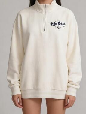 Women Large Quarter Zip Palm Beach